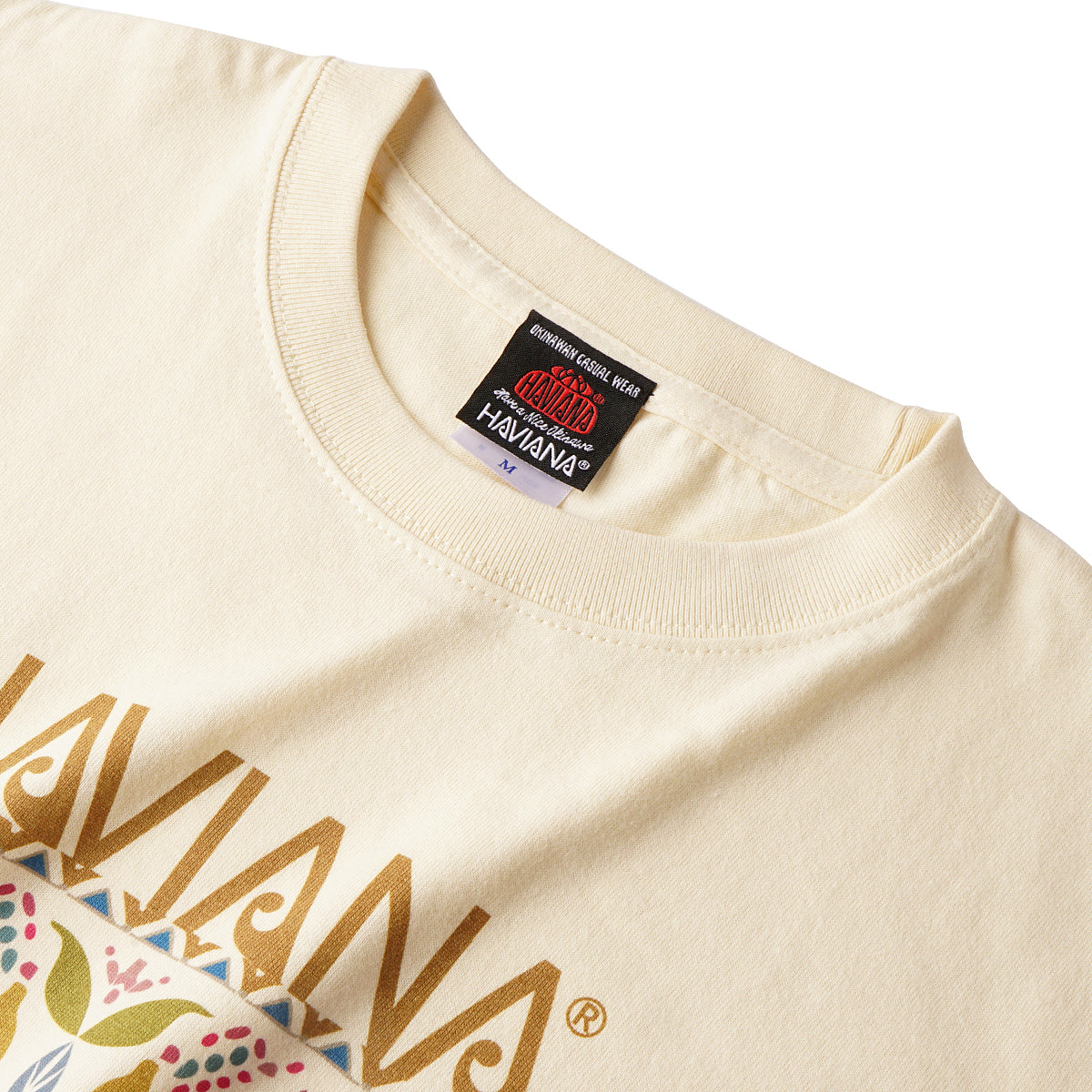 HAVIANA KALEID FLOWER スウェット アイボリー ブランドタグ|沖縄発 HAVE A NICE OKINAWA ブランドネーム|沖縄ファッションブランド 通販