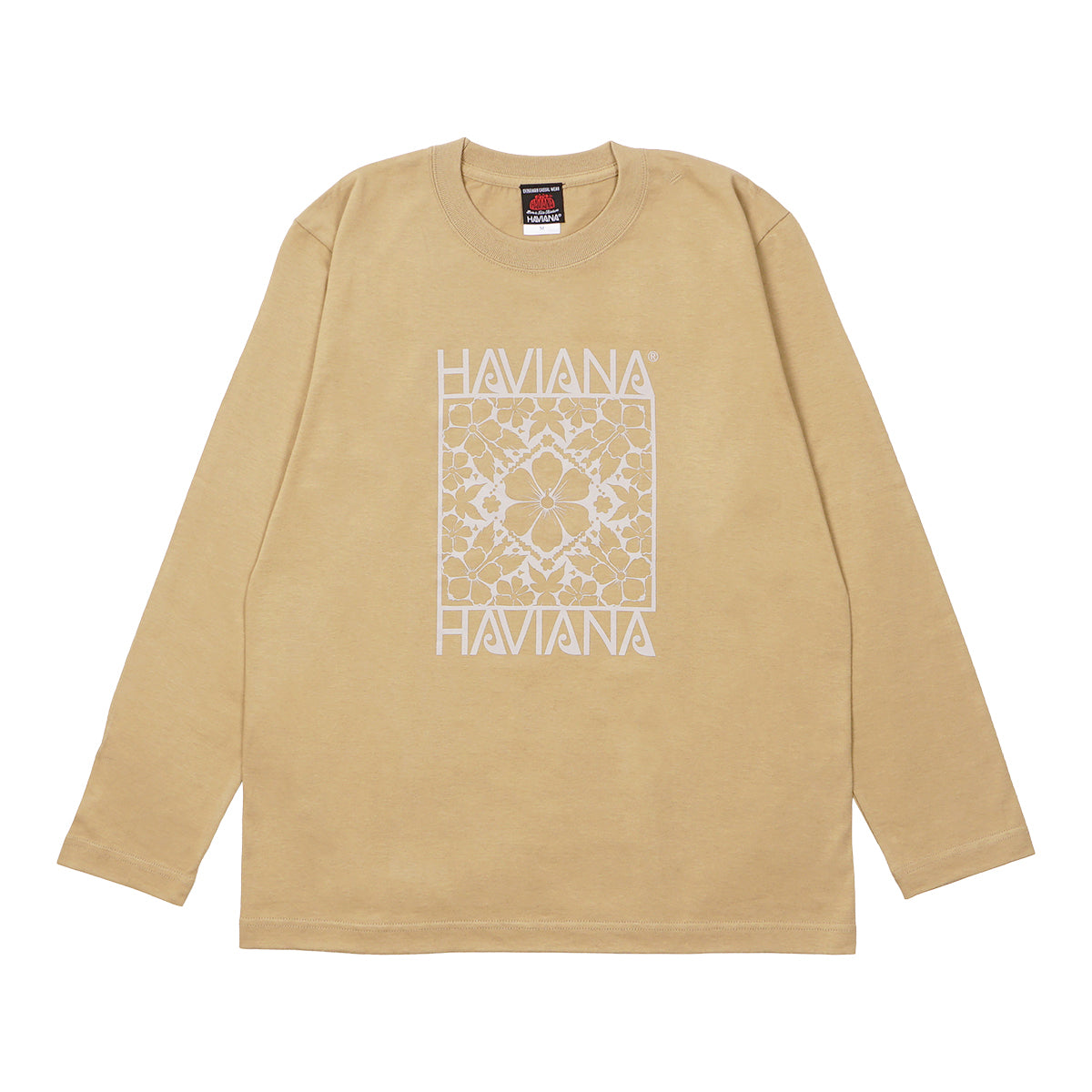 HAVIANA KALEID FLOWER グラフィックTシャツ イエロー 正面|南国のフラワーモチーフを描いたアートイラストデザイン|沖縄ファッションブランド 通販