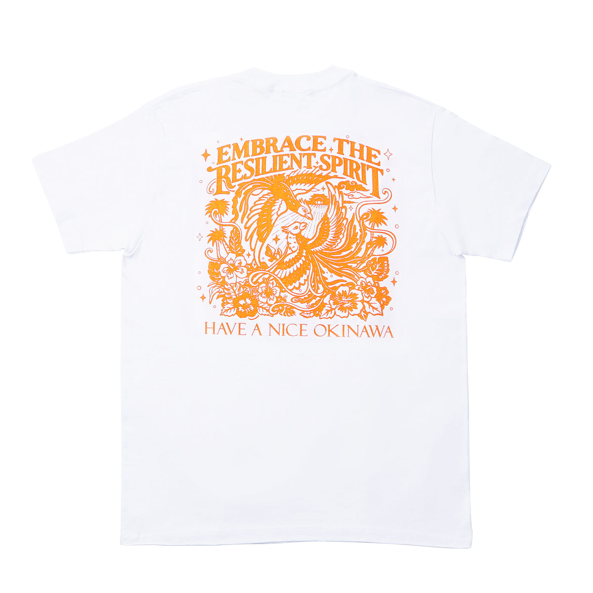 鳳凰SPRIT Tシャツ|HAVIANA 沖縄 グラフィックTシャツ white 背面