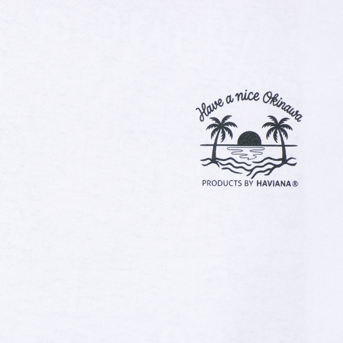 TROPICAL PalmSunset グラデ Tシャツ|HAVIANA 沖縄 グラフィックTシャツ white デザイン