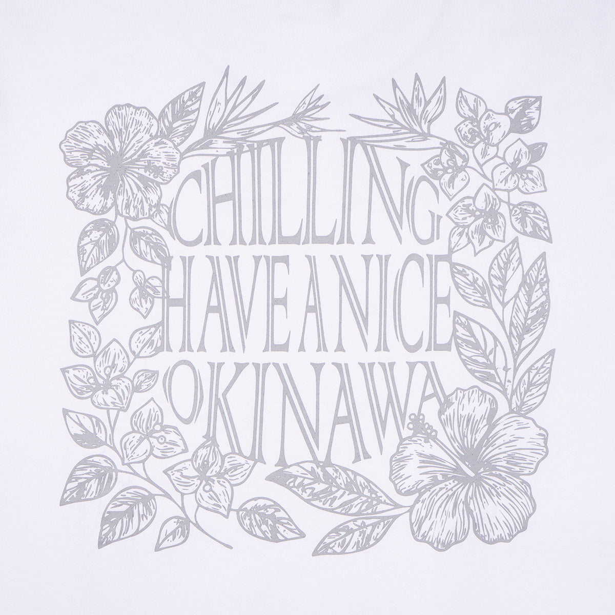 CHILL Flower frame<br>Long T-shirt