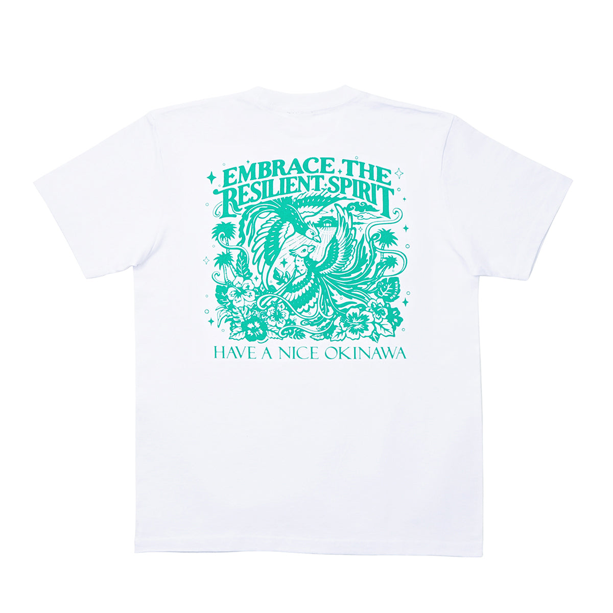 鳳凰SPRIT Tシャツ｜HAVIANA 沖縄 グラフィックTシャツ white 背面